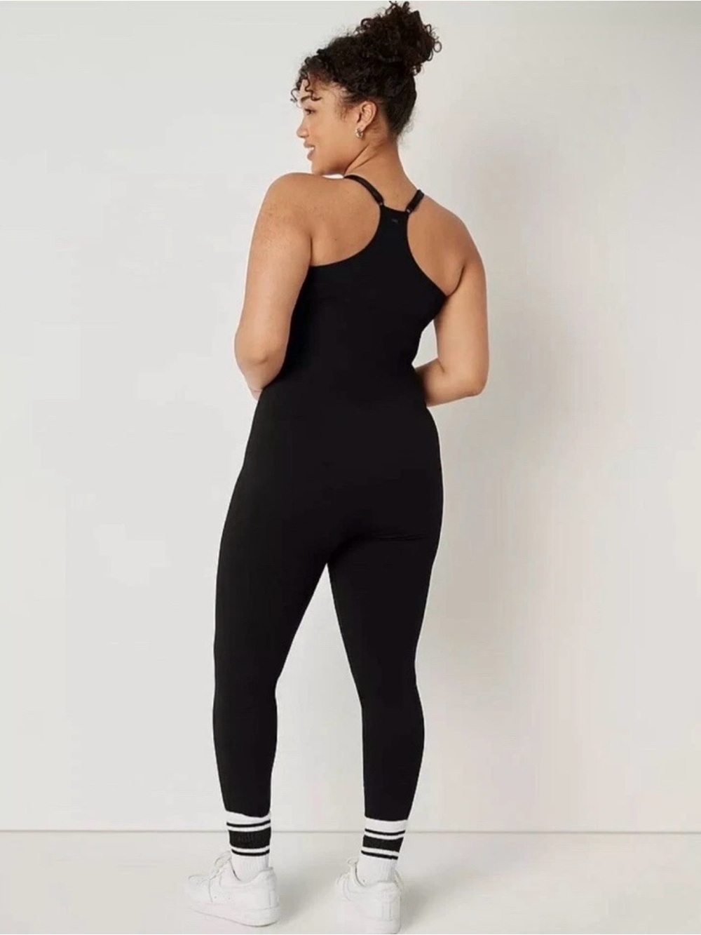 PINK Victoria's Secret Black Racerback Jumpsuit - Picture 2 of 9